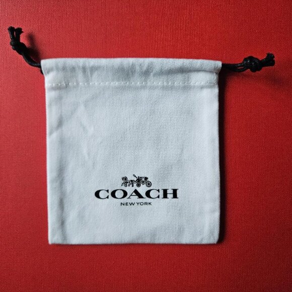 Cute Small Coach Drawstring Pouch New - Picture 5 of 5